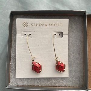 Kendra Scott Earrings Orange Stone